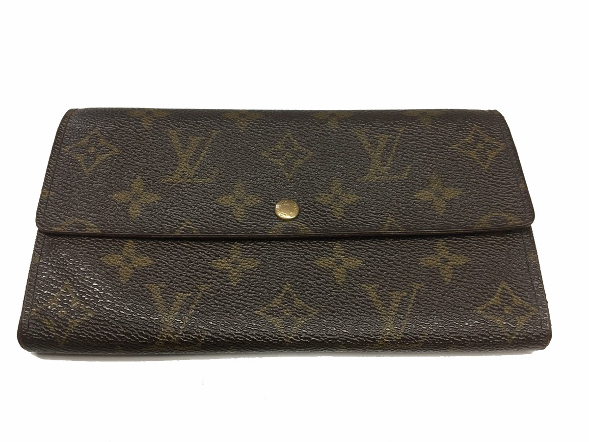 Louis Vuitton Wallet Purse Monogram Brown Woman unisex Authentic Used R1244