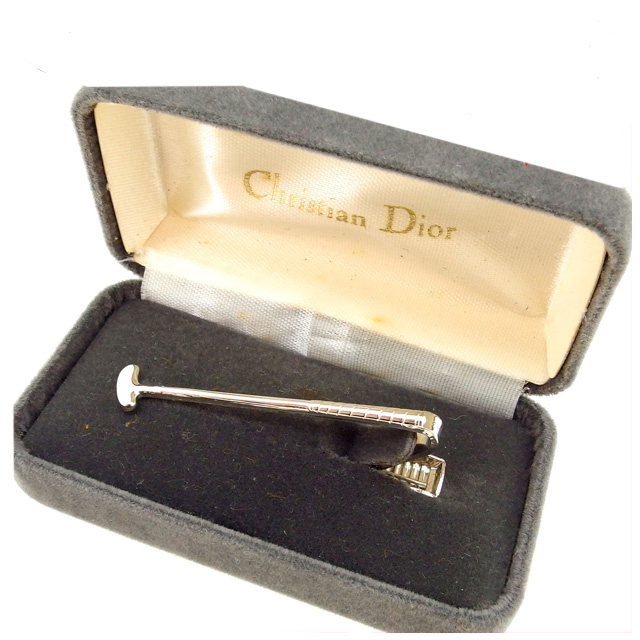 Dior Neck Tie Pin Clip Clasp Silver Woman Authentic Used P186 eBay