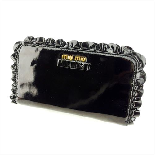 ■管理番号：T7067 ◆参考価格：円 【商品説明】 ミュウミュウ【miu miu】の 長財布です。 ガーリーなフリル & リボン付き&star;ラウンドファスナー式で大きく開くのでお