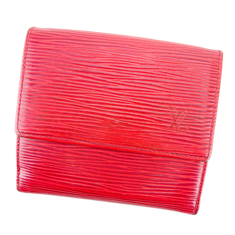 Louis Vuitton W hook purse epi Red Women Men Auth B1026 | eBay