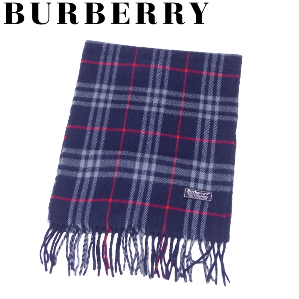 ■管理番号：G1474 ◆参考価格：円 【商品説明】 バーバリー【BURBERRY】の マフラーです。 定番人気のチェック柄&star;暖かいウール素材です♪ 素材：ウール100％ ◆ランク 
