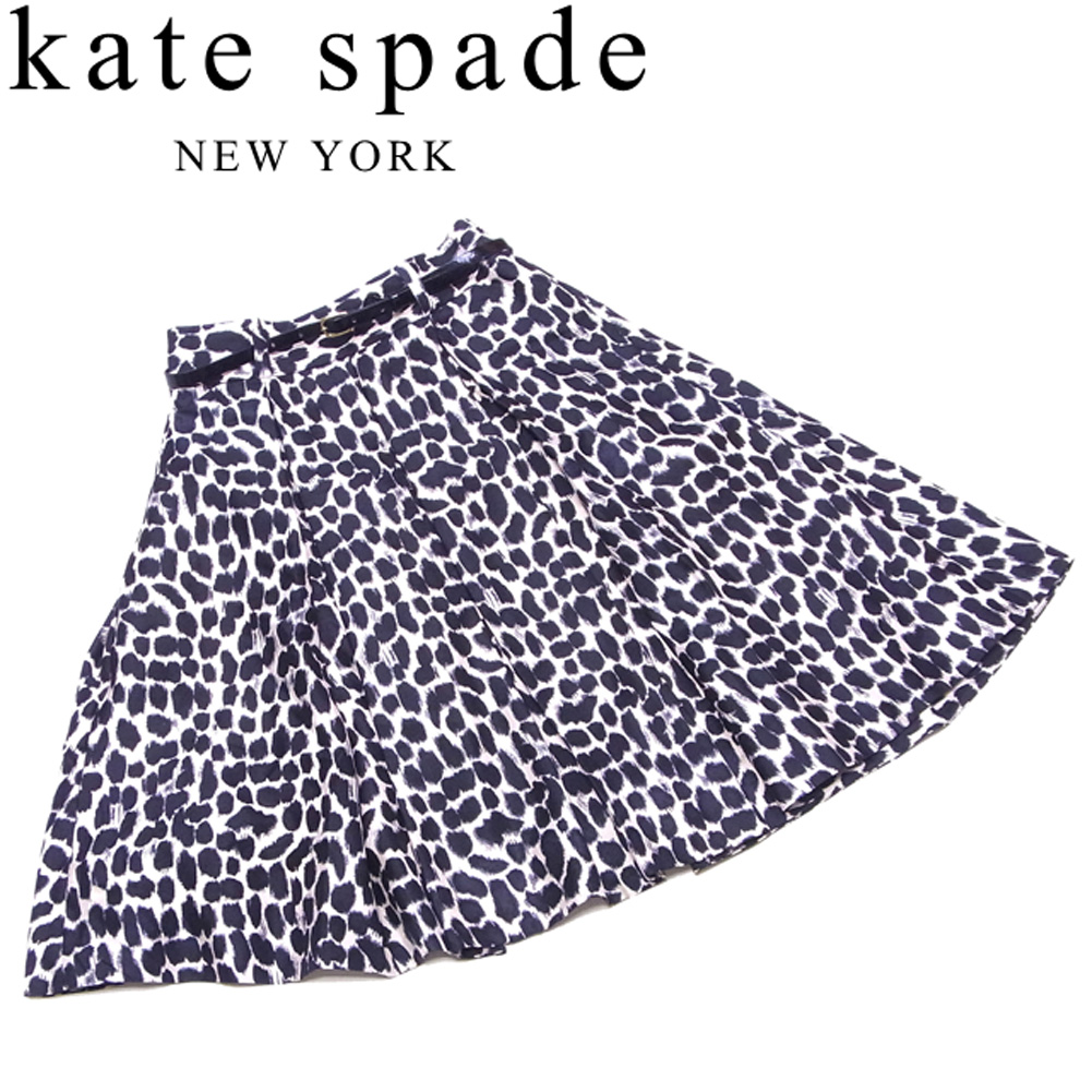 ■管理番号：M633 ◆参考価格：円 【商品説明】 ケイト スペード【kate spade】の 「0サイズ」 スカートです。 オシャレなレオパード調柄&star;ガーリーなフレアーシルエットで
