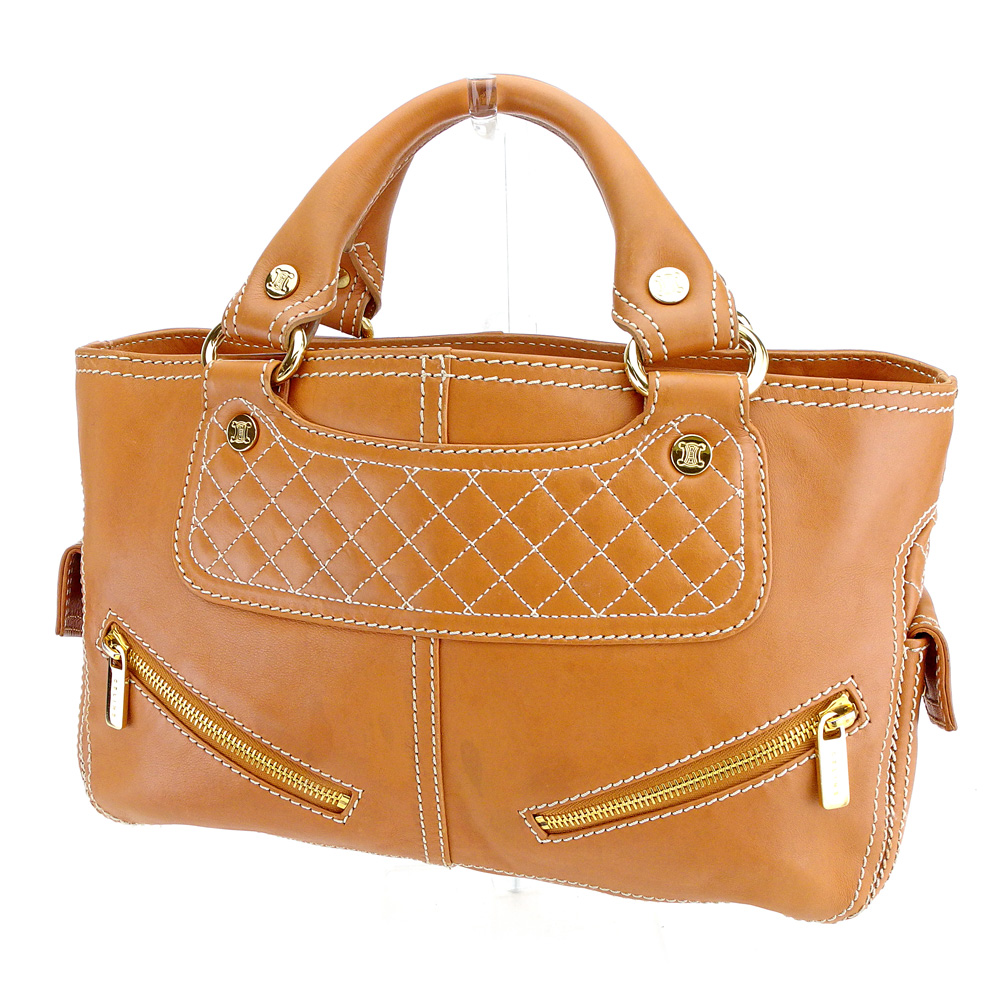 Celine handbag Boogie bag Light Brown Gold Ladies Auth T9500 eBay