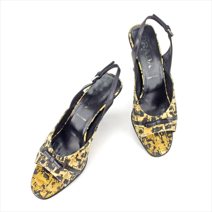 ■管理番号：T4451 ◆参考価格：円 【商品説明】 プラダ【PRADA】の 「37サイズ」 サンダルです。 レディライクなミニリボン付き&star;脱げにくいスリングバックタイプです♪ ◆ラ