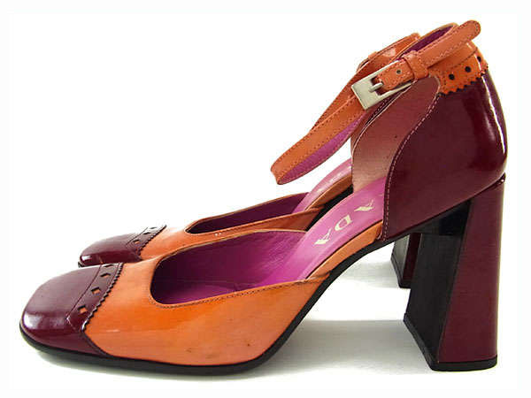 square toe heels prada
