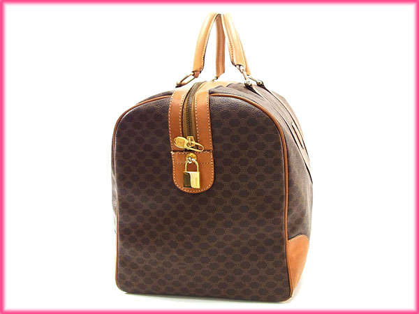 Celine Boston Bag Travel Bag Men Allowed Macadam Brown Light Brown ...