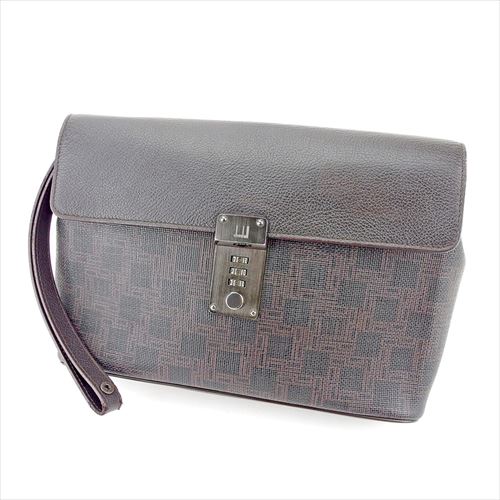 ■管理番号：T5752 ◆参考価格：円 【商品説明】 ダンヒル【dunhill】の クラッチバッグです。 定番人気のディーエイトライン&star;貴重品と小物を入れてスタイリッシュに持ち歩けま