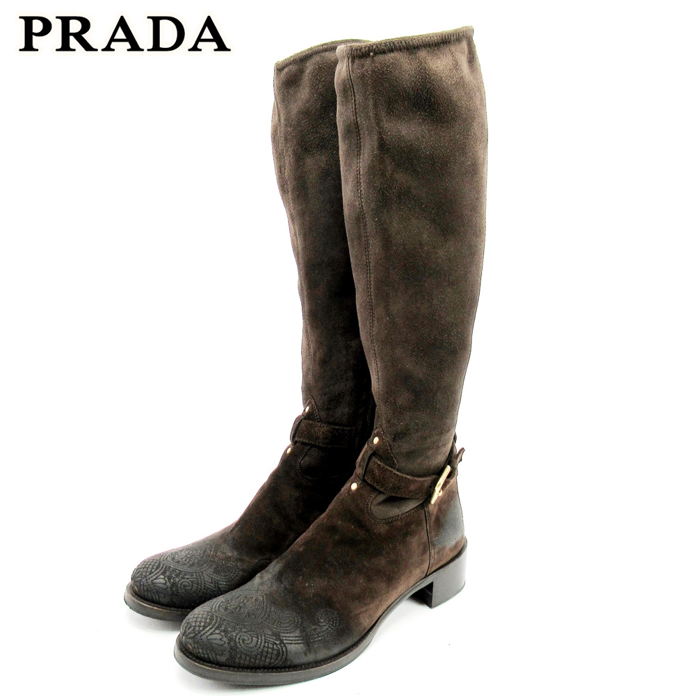 ■管理番号：C3634 ◆参考価格：円 【商品説明】 プラダ【PRADA】の #36 ブーツです。 ◆ランク 【6】 【6】通常の使用感があるお品物 【状態】 まだまだ十分にお使いいただけます。 カカ