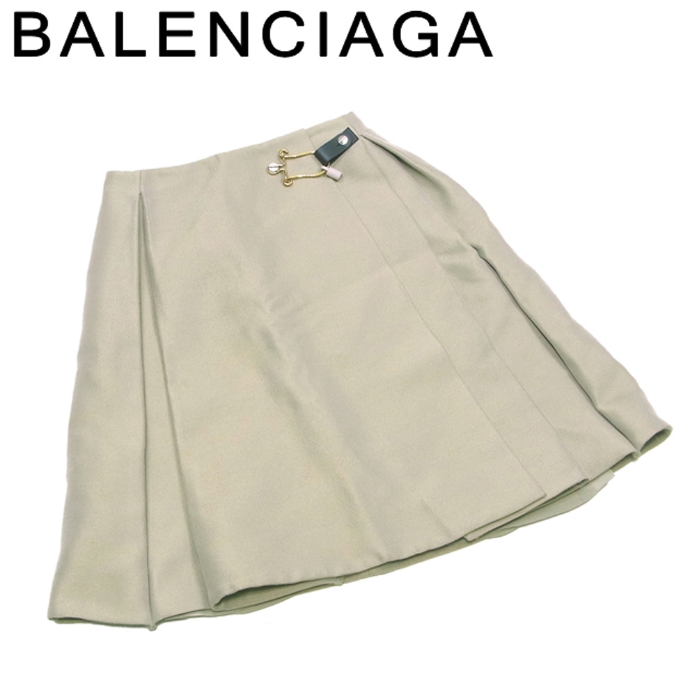 ■管理番号：C3717 ◆参考価格：円 【商品説明】 バレンシアガ【BALENCIAGA】の 「38サイズ」 スカートです。 ウエストのベルトモチーフデザインがポイント&star;重厚感のある