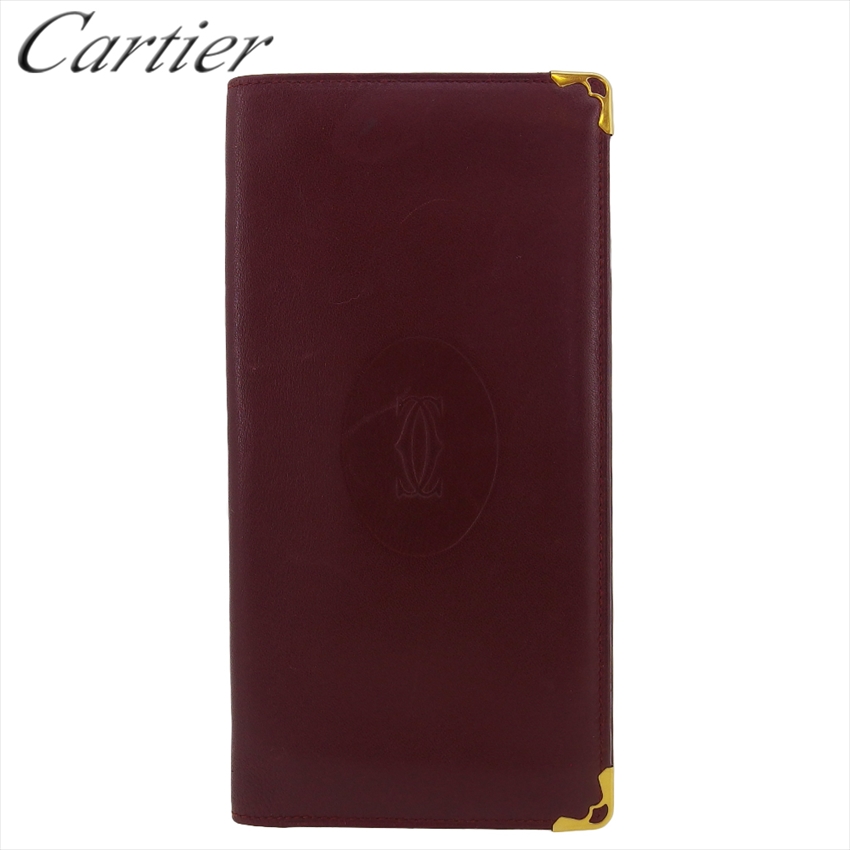 ■管理番号：C4432 ◆参考価格：円 【商品説明】 カルティエ【Cartier】の 長札入れです。 定番人気のマストライン&star;厚みのないスリムなタイプなのでバッグやポケットにスッキリ