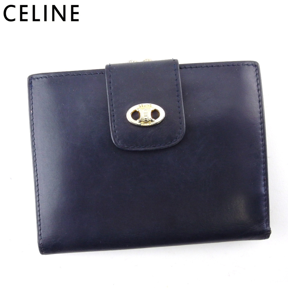 ■管理番号：D2417 ◆参考価格：円 【商品説明】 セリーヌ【CELINE】の がま口財布です。 ブランドの象徴的なトリオンフマーク付き&star;コンパクトなサイズで持ち運びしやすいです♪