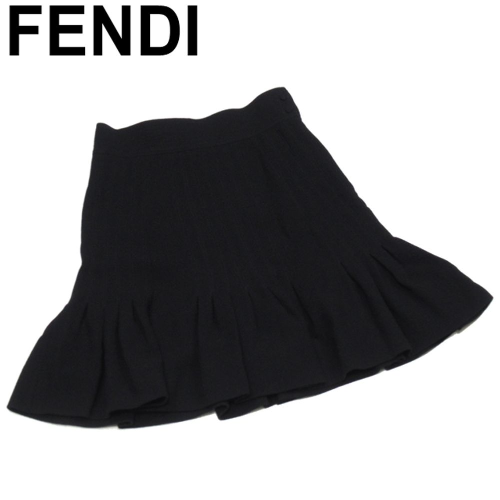 ■管理番号：L3539 ◆参考価格：円 【商品説明】 フェンディ【FENDI】の 「42サイズ」 スカートです。 レディライクなフレアーシルエット&star;合わせやすいブラックカラーです♪ 