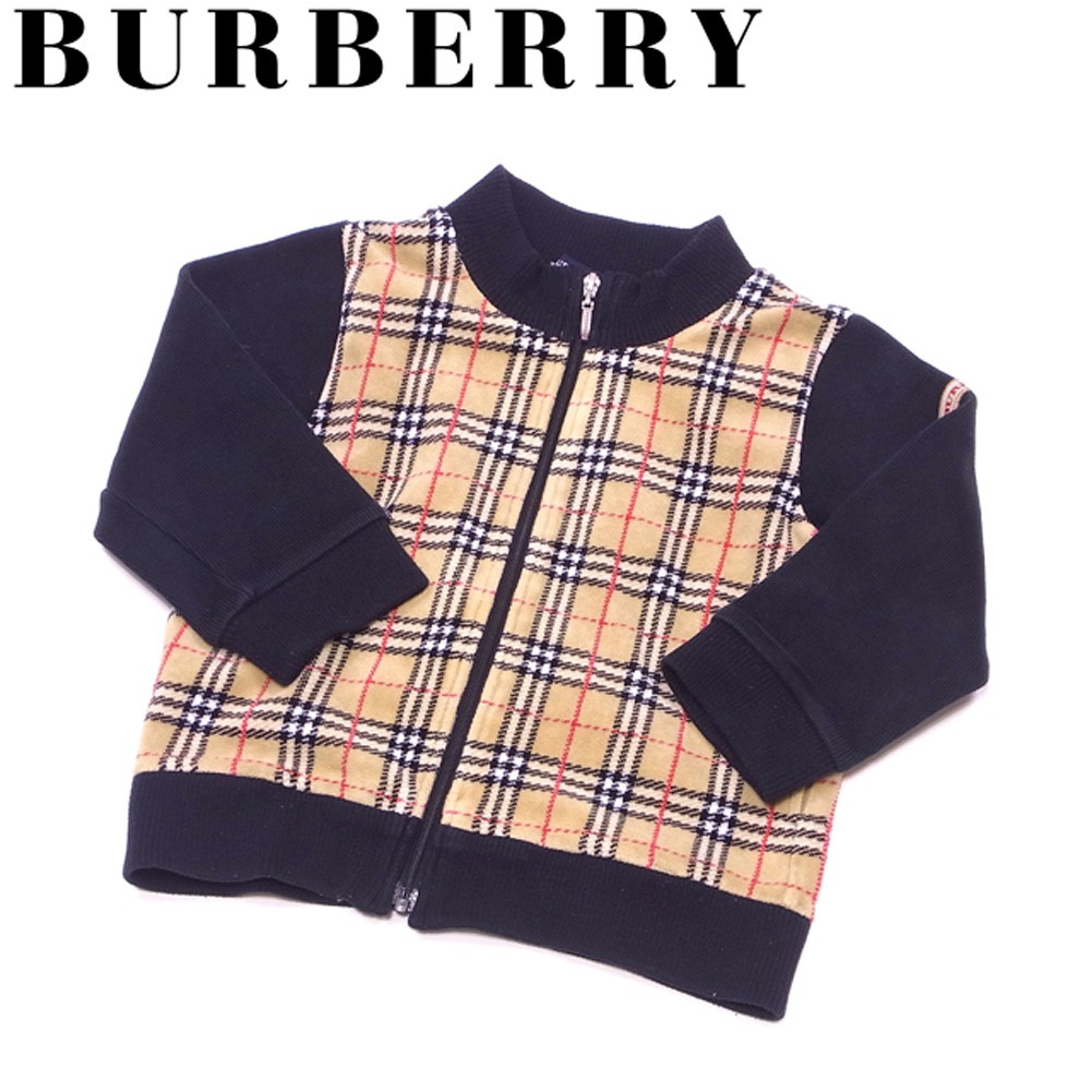 管理番号：T10222 ◆参考価格：円 【商品説明】 バーバリー【BURBERRY】の 「キッズ90CMサイズ」 ジャケットです。 定番人気のノバチェック柄&star;脱ぎ着しやすいジップアッ