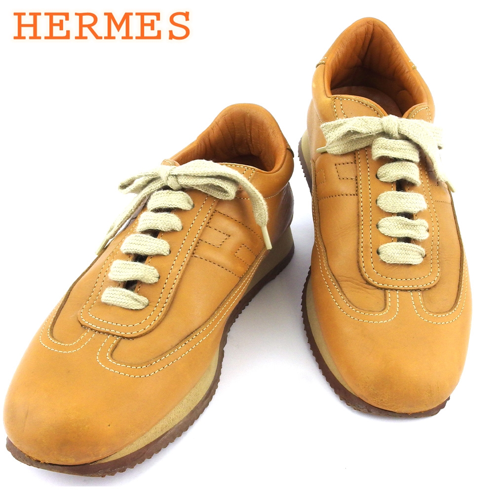 ■管理番号：T17568 ◆参考価格：円 【商品説明】 エルメス【HERMES】の 「37ハーフサイズ」 スニーカーです。 定番人気のクイックライン&star;合わせやすいナチュラルカラーです