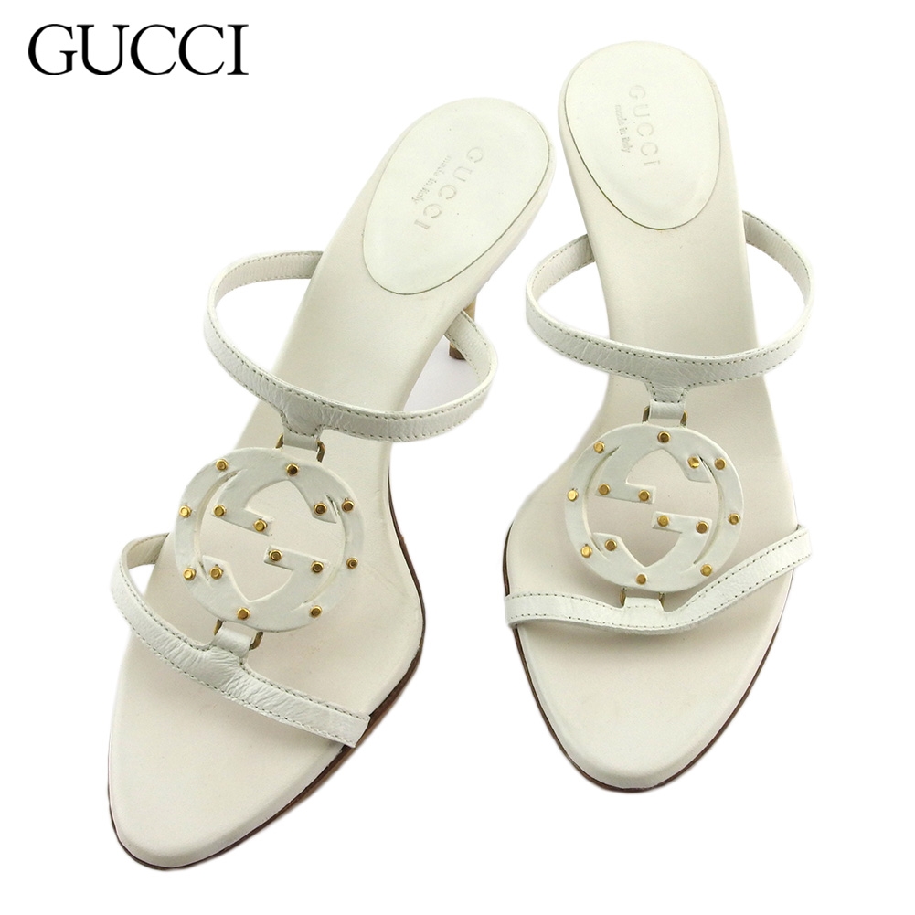 ■管理番号：T18723 ◆参考価格：円 【商品説明】 グッチ【GUCCI】の 「34ハーフCサイズ」 サンダルです。 ブランドの象徴的なインターロッキングGマーク付き&star;繊細なピンヒ