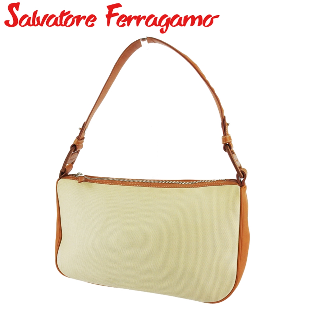 ■管理番号：T18933 ◆参考価格：円 【商品説明】 サルヴァトーレ フェラガモ【Salvatore Ferragamo】の ショルダーバッグです。 シンプルで上品なデザイン&star;内側