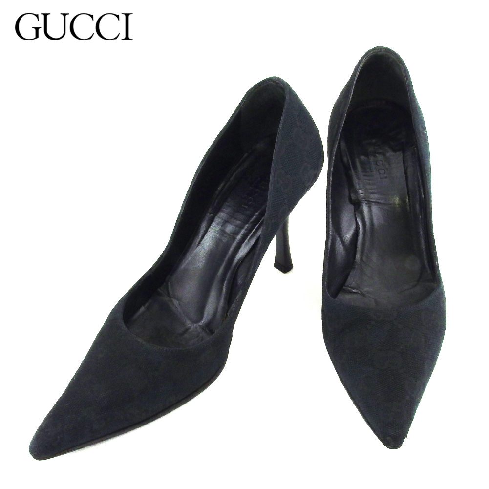 ■管理番号：T19770 ◆参考価格：円 【商品説明】 グッチ【GUCCI】の 「36ハーフサイズ」 パンプスです。 定番人気のGGキャンバス&star;脚長効果のあるハイヒールタイプです♪ 