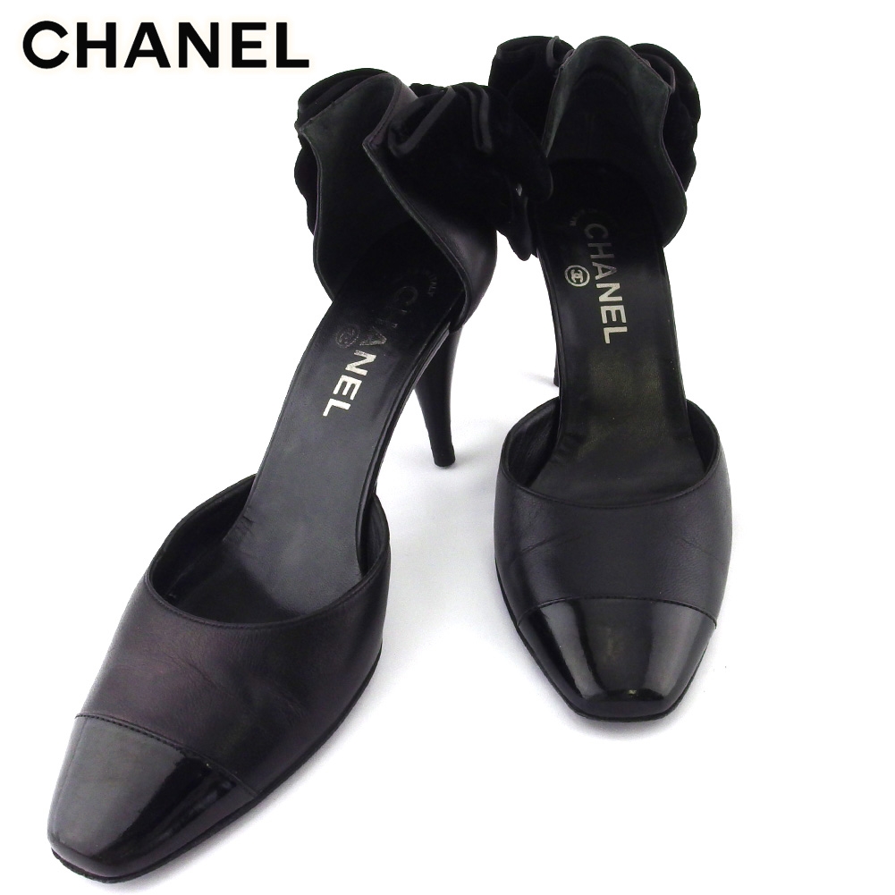 ■管理番号：T19918 ◆参考価格：円 【商品説明】 シャネル【CHANEL】の 「37サイズ」 パンプスです。 踵のベロアリボンがポイント&star;クラシカルなブラックカラーです♪ ◆ラ