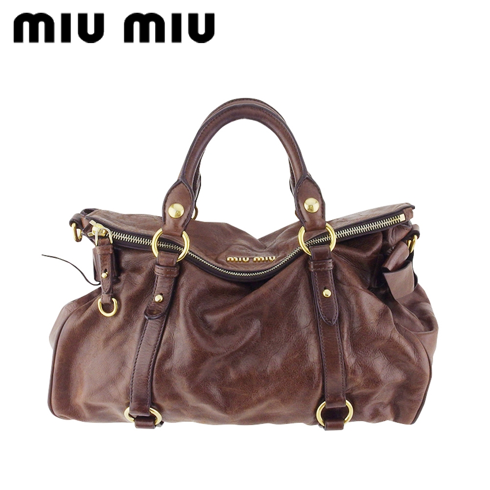 ■管理番号：T20483 ◆参考価格：円 【商品説明】 ミュウミュウ【miu miu】の ハンドバッグです。 ガーリーなサイドリボンデザイン&star;内側には鍵などの大切な物を入れるのに最適