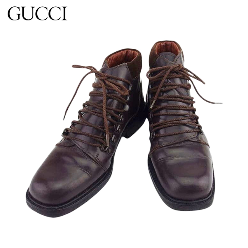 ■管理番号：T21144 ◆参考価格：円 【商品説明】 グッチ【Gucci T】の「 36C 」 スクエアトゥ レースアップブーツです。 ◆ランク 【6】 【6】通常の使用感があるお品物 【状態】 ま